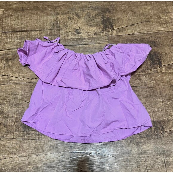 Pull & bear off shoulder flowy top - Picture 2 of 3